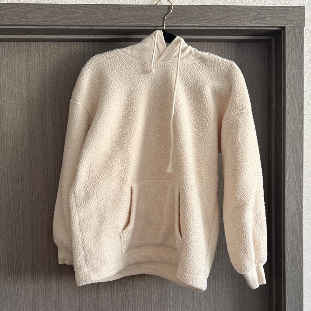 Madewell Cozy Cream Sherpa Hoodie